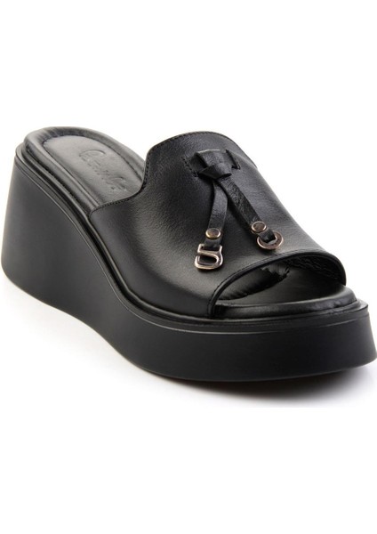 Siyah Leather Kadın Terlik K04359022703 fiyatları
