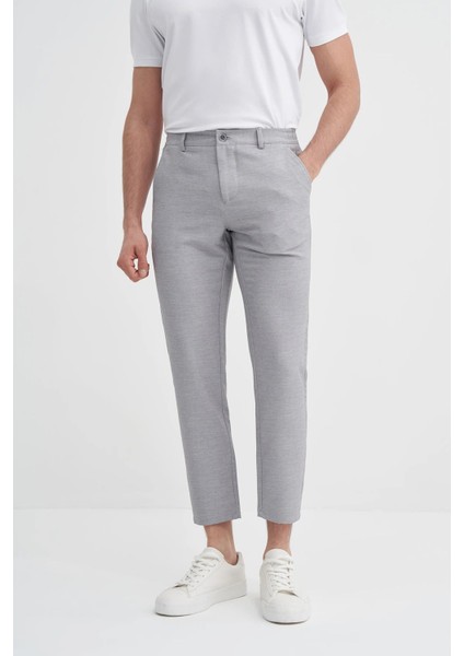 Jogger Örme Pantolon Düz Paça Cepli
