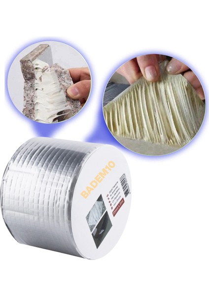 Izolasyon Ses Su Yalıtım Tamir Çamur Bant Çatı Sakız Bandı Gri 72 mm x 2 Metre 3 Adet fırsatları