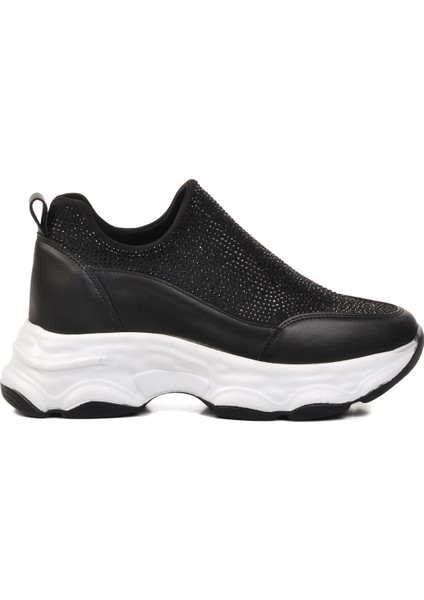 Siyah Taşlı Kadın Sneaker 6080 Z