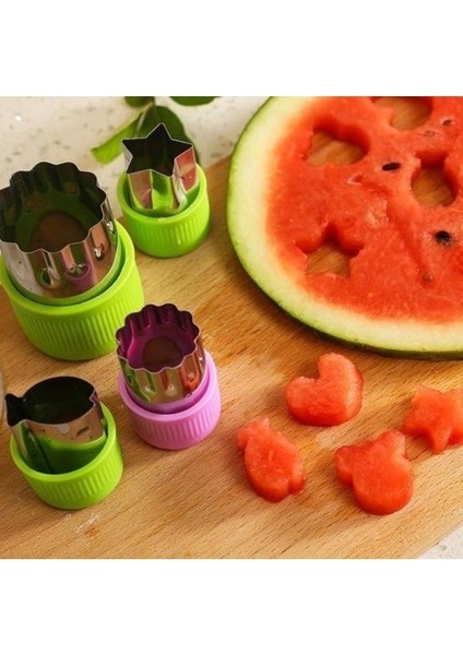 9 Adet Paslanmaz Çelik Meyve Şekli Kesici Çocuklar Için Sandviç Kesiciler, Kurabiye Kesiciler Kalıp fiyatları