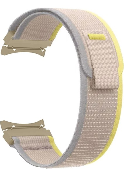 Samsung Galaxy Watch7 40MM ile Uyumlu Trial Cırtlı Hasır Kumaş Kordon Kayış - FC566
