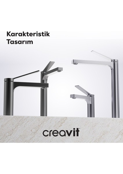 Ritmo Lavabo Armatürü - Metalik Gri fırsatları
