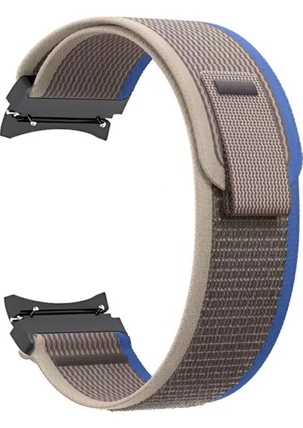 Samsung Galaxy Watch 6 Classic 43MM ile Uyumlu Trial Cırtlı Hasır Kumaş Kordon Kayış FC566