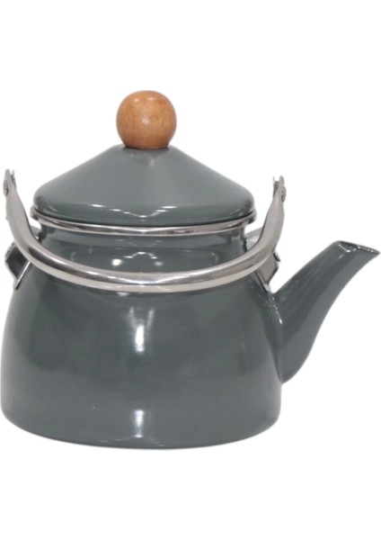Gray Emaye Demlik Kettle Küçük 1.1 Lt