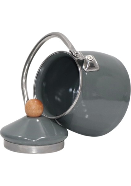 Gray Emaye Demlik Kettle Küçük 1.1 Lt