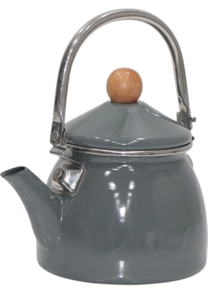 Gray Emaye Demlik Kettle Küçük 1.1 Lt