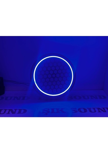 Ledli Hoparlör Kapağı 20 cm Mavirenk