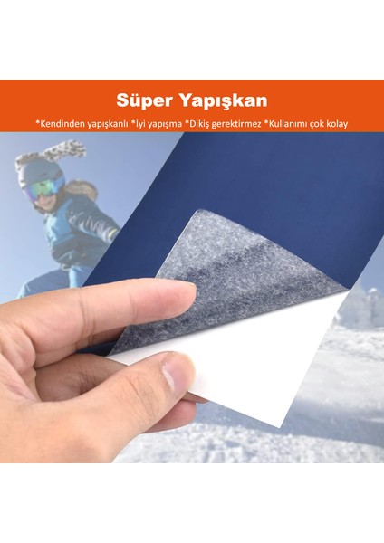 Yapışkanlı Polyester Kumaş Mont Çadır Şemsiye Tamir Yaması 19 Adet Haki modelleri