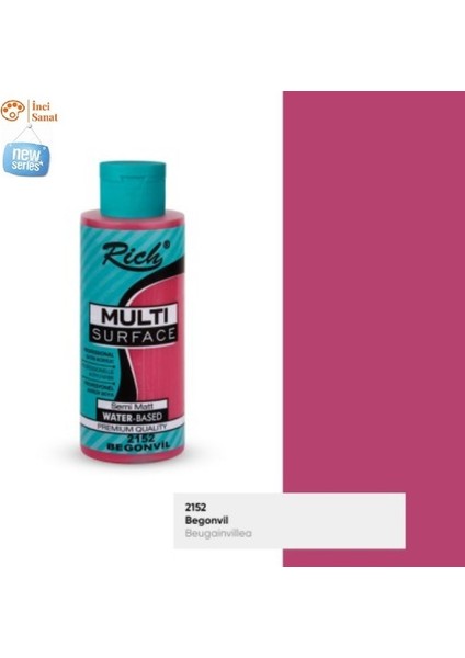 Multi Surface Begonvil N:2152 Her Yüzey Akrilik Boya (Cam,ahşap,tuval,seramik,plastik,duvar) 120CC