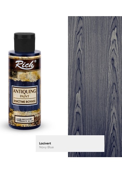 Eskitme Boyası Antiquing Lacivert N:1608 Su Bazlı Akrilik Tüm Yüzey 120ML