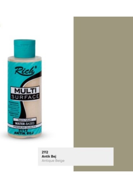 Multi Surface Antik Bej N:2112 Her Yüzey Akrilik Boya (Cam,ahşap,tuval,seramik,plastik,duvar) 120CC