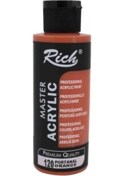 Portakal Boya Akrilik 120CC Master N:120 Yoğun Pigment ve Üstüm Kapatıcılık