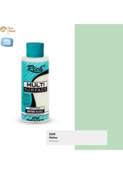 Multi Surface Melisa N:2208 Her Yüzey Akrilik Boya (Cam,ahşap,tuval,seramik,plastik,duvar) 120CC