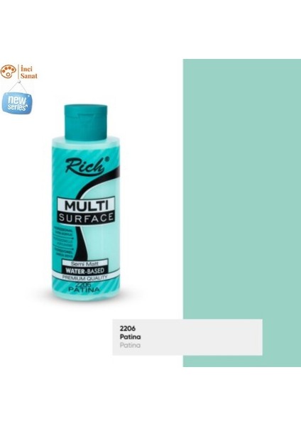Multi Surface Patina N:2206 Her Yüzey Akrilik Boya (Cam,ahşap,tuval,seramik,plastik,duvar) 120CC