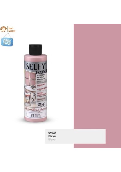 Elizya Selfy Decor Kendinden Vernikli Boya N:816 Su Bazlı Akrilik Mobilya Her Yüzey 240CC