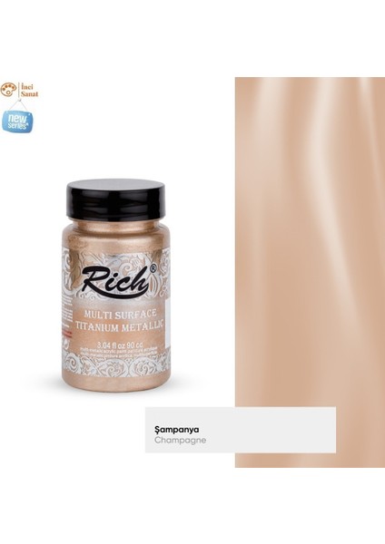 Metalik Şampanya Multi Surface Titanium Akrilik Boya 90CC