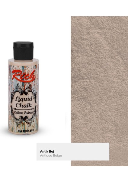 Eskitme Pudrası Liquid Chalk Antik Bej N:664 Akrilik Tüm Yüzey 120ML
