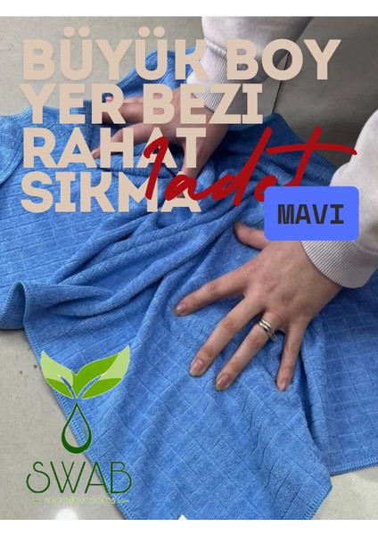 ( 1 Adet Mavi) Büyük Boy Sıkması Rahat Kareli Sihirli Yer Bezi 50*70 indirimleri