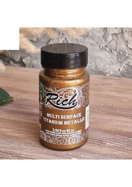 Metalik Maya Gold Altın Multi Surface Titanium Akrilik Boya 90CC