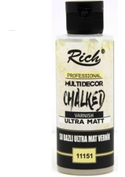 Ultra Mat Vernik Su Bazlı Multidecor Akrilik Chalked Varnish Ultra Matt 120ML