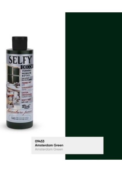 Amsterdam Selfy Decor Kendinden Vernikli Boya N:848 Su Bazlı Akrilik Mobilya Her Yüzey 240CC