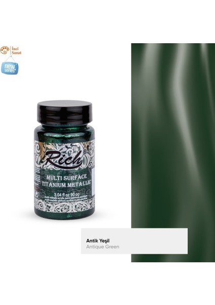 Metalik Antik Yeşil Multi Surface Titanium Akrilik Boya 90CC
