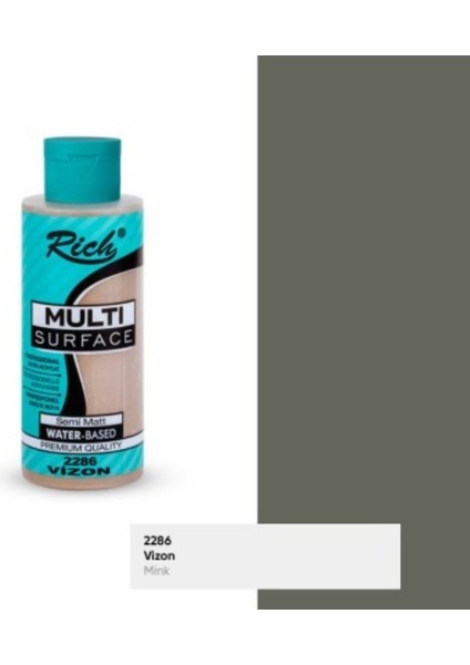 Multi Surface Vizon N:2286 Her Yüzey Akrilik Boya (Cam,ahşap,tuval,seramik,plastik,duvar) 120CC