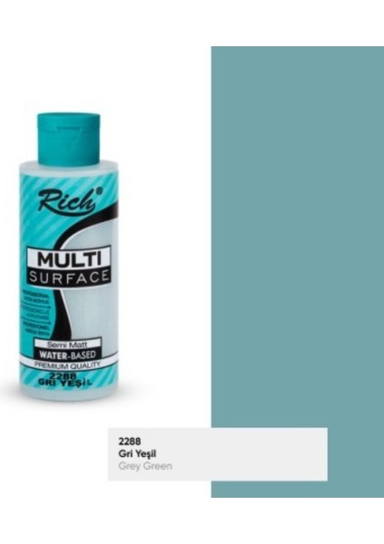 Multi Surface Gri Yeşil N:2288 Her Yüzey Akrilik Boya (Cam,ahşap,tuval,seramik,plastik,duvar) 120CC