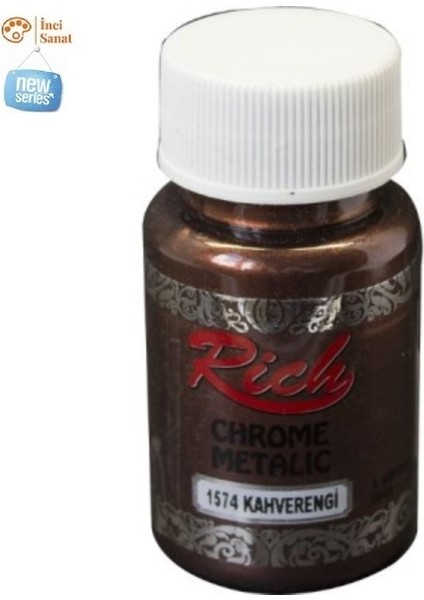 Kahverengi Chorome Metalik Parlak Akrilik Boya 60CC