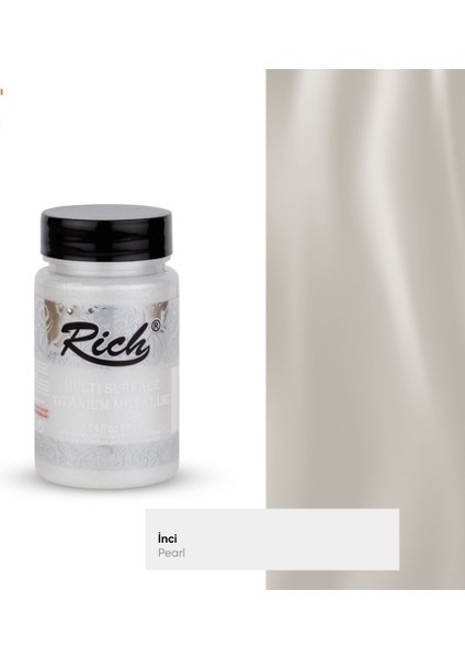 Metalik Inci Multi Surface Titanium Akrilik Boya 90CC