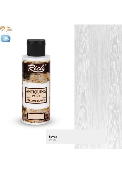 Eskitme Boyası Antiquing Beyaz Su Bazlı Akrilik Tüm Yüzey 120ML