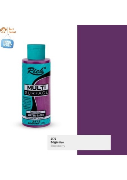 Multi Surface Böğürtlen N:2172 Her Yüzey Akrilik Boya (Cam,ahşap,tuval,seramik,plastik,duvar) 120CC