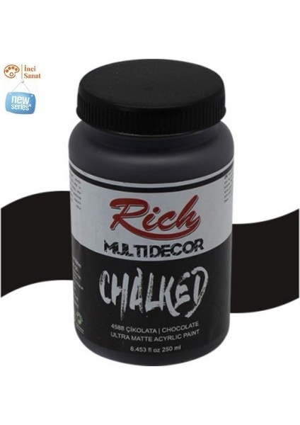 Çikolata Multi Decor Chalked N:4588 Her Yüzey Akrilik Boya Ipeksi Pastel Mat Görünüm 250CC