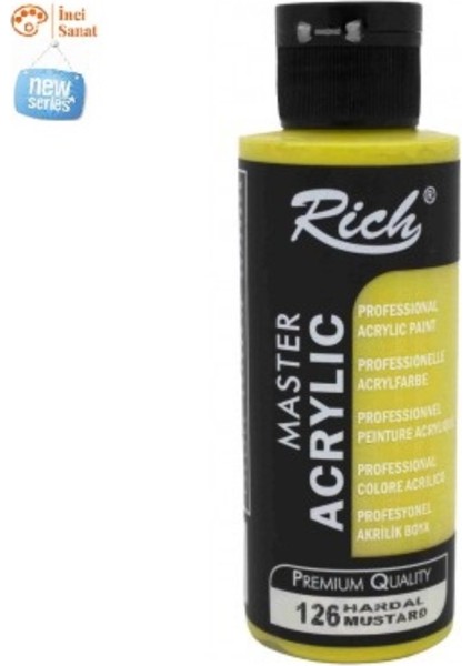 Hardal Boya Akrilik 120CC Master N:126 Yoğun Pigment ve Üstüm Kapatıcılık