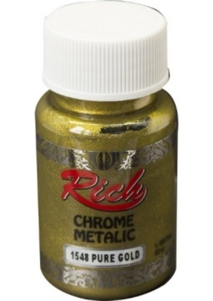 Pure Gold Altın Chorome Metalik Parlak Akrilik Boya 60CC