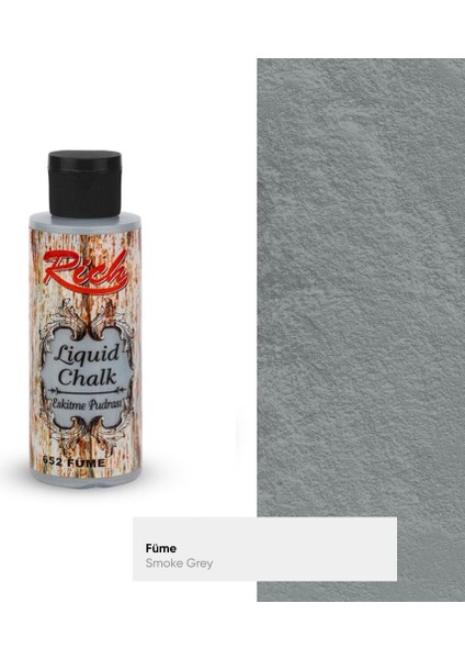 Eskitme Pudrası Liquid Chalk Füme N:652 Akrilik Tüm Yüzey 120ML