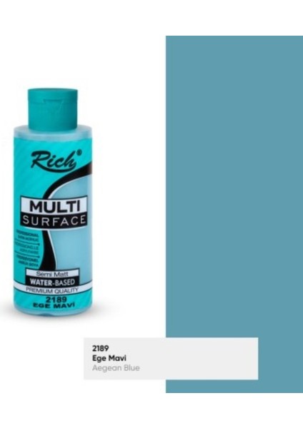 Multi Surface Ege Mavi N:2189 Her Yüzey Akrilik Boya (Cam,ahşap,tuval,seramik,plastik,duvar) 120CC