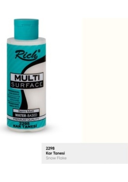 Multi Surface Kar Tanesi N:2298 Her Yüzey Akrilik Boya (Cam,ahşap,tuval,seramik,plastik) 120CC