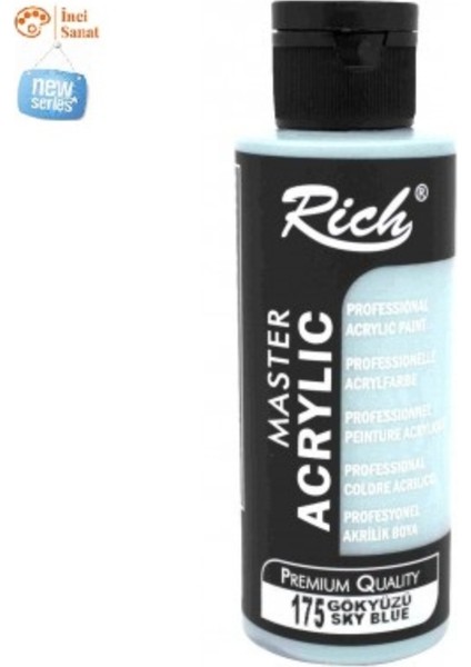 Gökyüzü Boya Akrilik 120CC Master N:175 Yoğun Pigment ve Üstüm Kapatıcılık