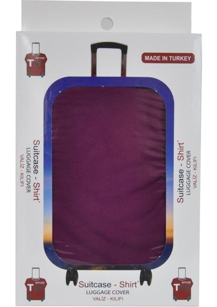 Büyük Boy Mor Valiz Kılıfı, Bavul Kılıfı, Valiz & Bavul Koruyucu
