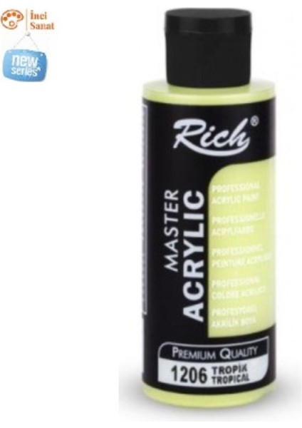 Tropik Boya Akrilik 120CC Master N:1206 Yoğun Pigment ve Üstüm Kapatıcılık