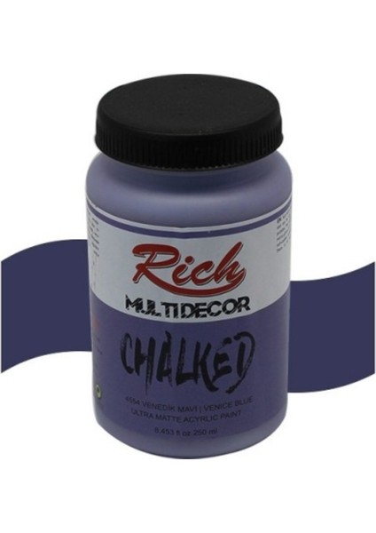 Venedik Multi Decor Chalked N:4554 Her Yüzey Akrilik Boya Ipeksi Pastel Mat Görünüm 250CC