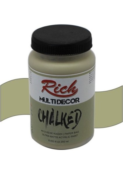 Kese Kağıdı Multi Decor Chalked N:4512 Her Yüzey Akrilik Boya Ipeksi Pastel Mat Görünüm 250CC