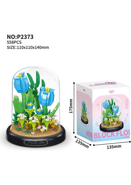 Saksı Yapı Taşı Küçük Pelet Puzzle Kız Serisi Doğum Günü Hediyesi (Yurt Dışından)