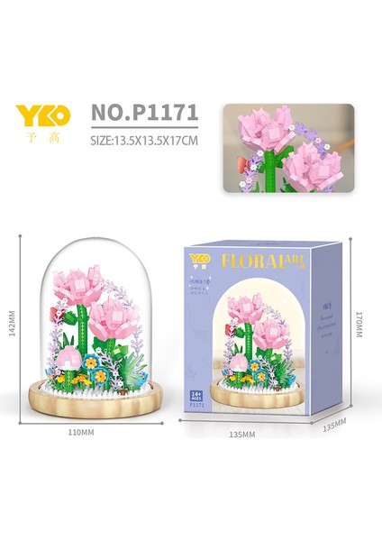 Saksı Yapı Taşı Küçük Pelet Puzzle Kız Serisi Doğum Günü Hediyesi (Yurt Dışından)