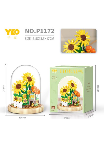 Saksı Yapı Taşı Küçük Pelet Puzzle Kız Serisi Doğum Günü Hediyesi (Yurt Dışından)