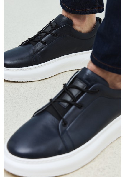 Erkek Deri Sneaker 151987Z133 Lacivert modelleri