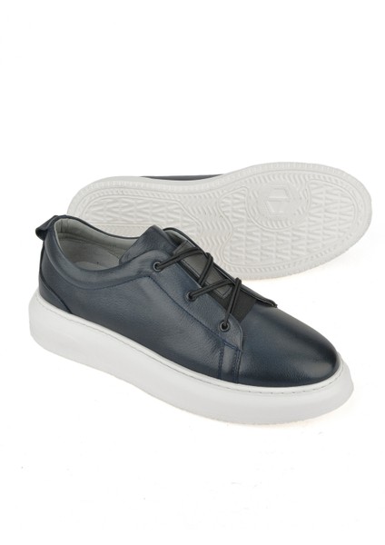 Erkek Deri Sneaker 151987Z133 Lacivert