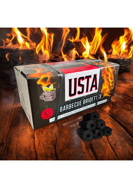 Usta Dumansız Doğal Briket Mangal Kömürü 10KG